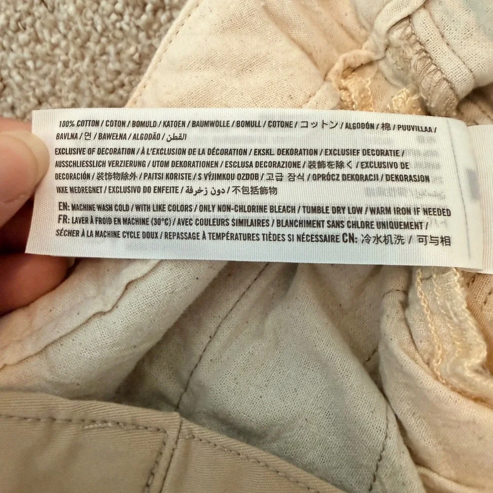 Hollister Slim Straight Chino Pants Mens 28x30 Tan Khaki Cotton Zip Pocket